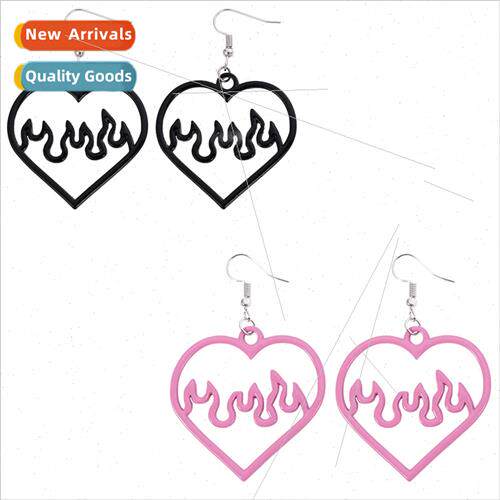 Summer Fresh mple Two Colours Acrylic Black Pink Hollow Out