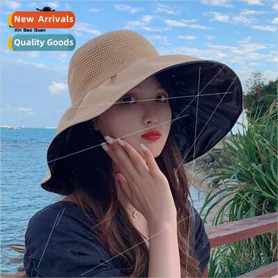 8128 summer new vinyl fisherman hat large brim sun hat femal