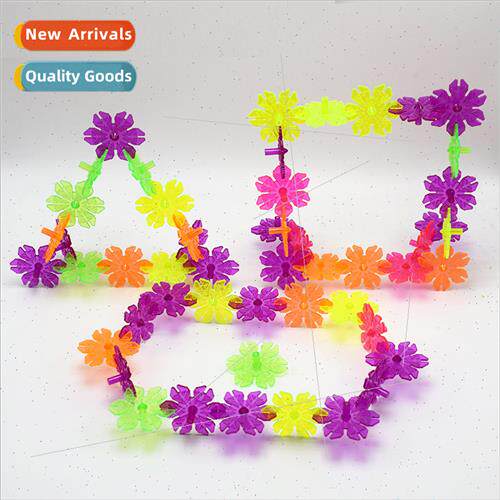 New colorful snowflake building blocks gyro toys can be made
