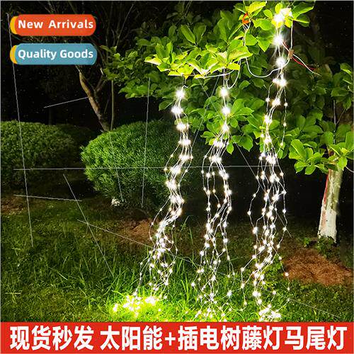 led solar lights string pony tail lights e vine lights outdo
