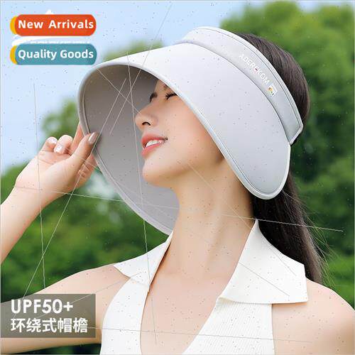 Summer hollow top sun hat female outdoor foldable large brim