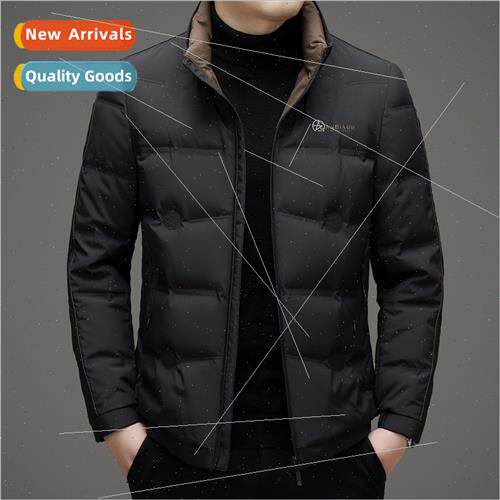 2023 new down jacket men young casual short nd collar light