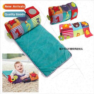 Multi-functional baby crawling blanket plop pillow cuddle pi