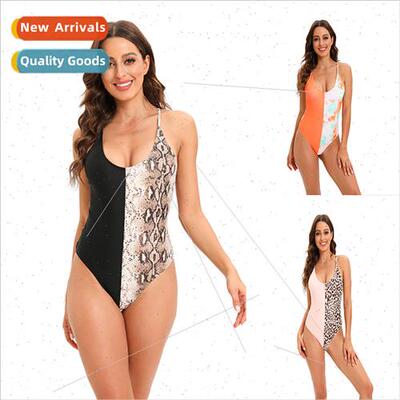 2022Europe Multicolor Swimsu Womens Sensual Printed Bikini O