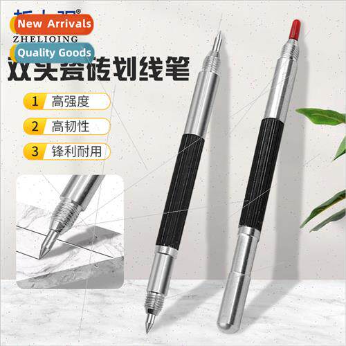 Double-ended glass ceramic marking pen Tile glass wood venee