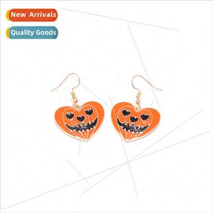 personaly creative weird pumpkin skull earrings simple love