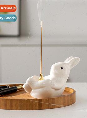 Modern cute rabb modeling ceramic incense stick incense hold