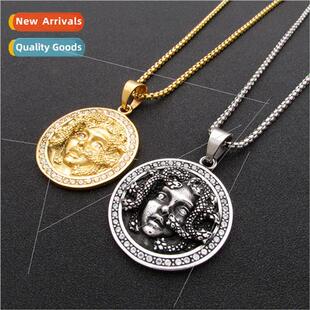 Medusa Serpent Diamonds Tanium Vinta Greek Pendant Mythology
