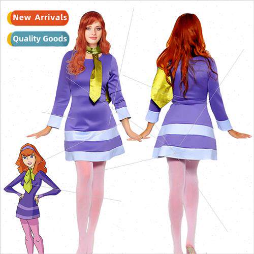 Scooby Doo cos clothes Daphne Halloween scoob dress cosplay