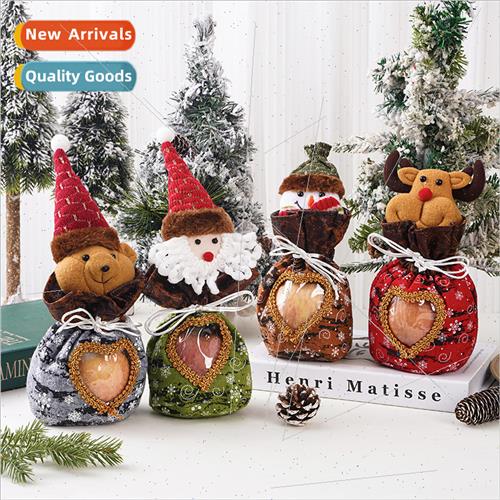 New apple bags Christmas decorations cartoon transparent can图片