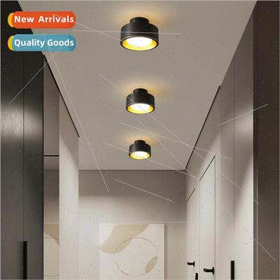 Modern light luxury entrance balcony light full copper minim