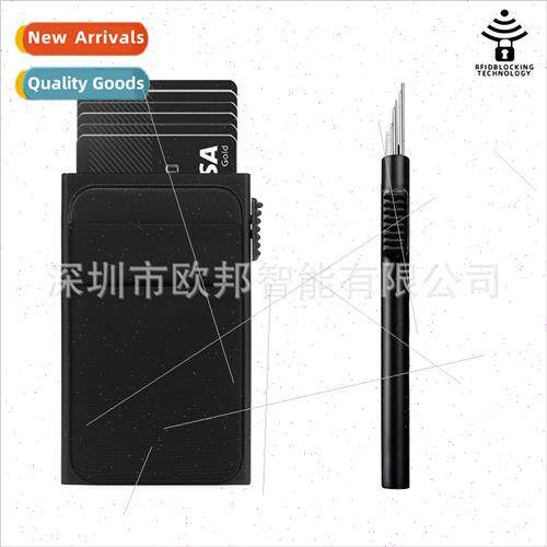 New aluminum alloy card case wh double back stickers change