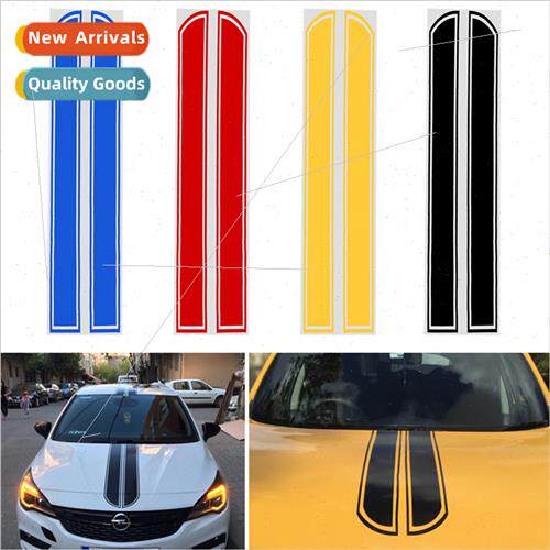 Reflective car hood stripes decorative decal rostripes pulli