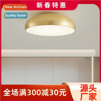 Copper bedroom LED room master bedroom 2023 new round Scandi