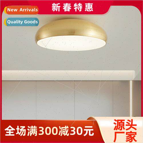 Copper bedroom LED room master bedroom 2023 new round Scandi