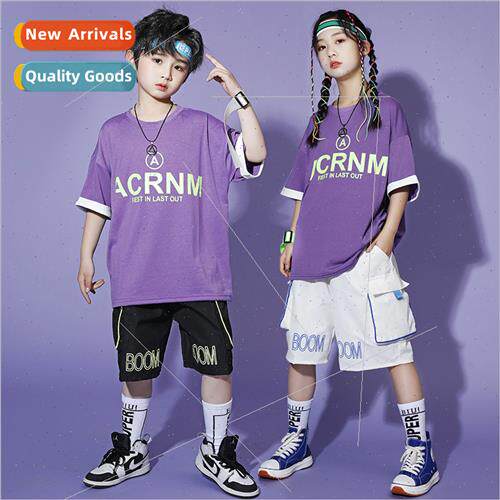 Hip Hop Set Dance  Clothing Boys Su Handsome Hiphop Loose T-