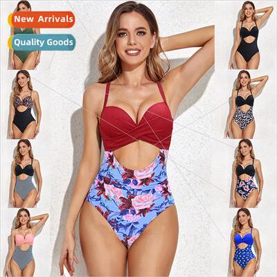2023 new one-piece swimsu women conservative Europe sexy bik
