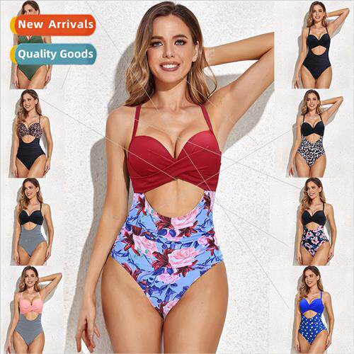 2023 new one-piece swimsu women conservative Europe sexy bik