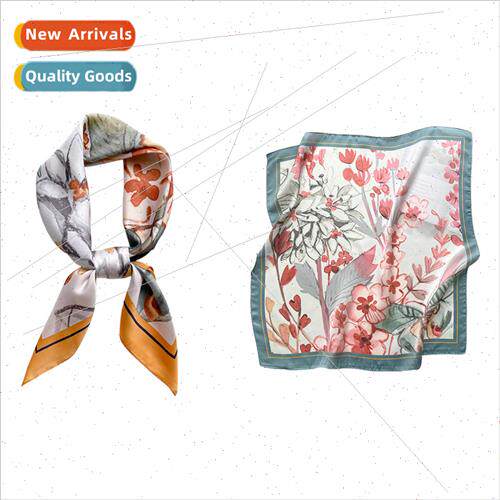 Spring new neckerchief silk scarf women small square scarf c