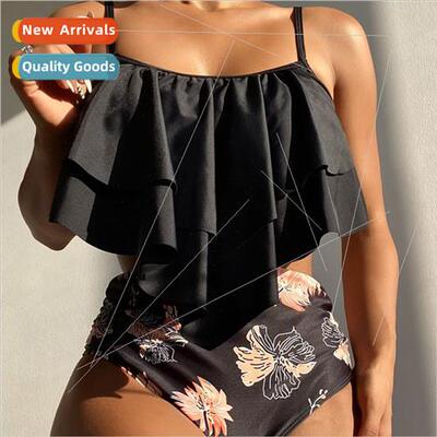 2023 new wh bra pads conservative swimsu high waist womens s