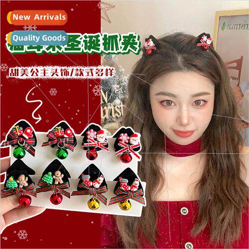 Cute Christmas cat ears cartoon hair clips new girl heart mi