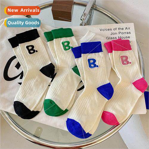 Socks women mid-calf socks ins tide wh small whe shoes socks