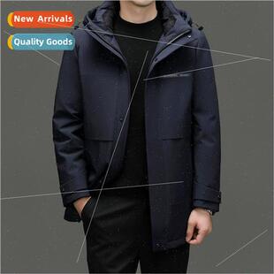 men medium length Whe winter down jacket 2023 goose