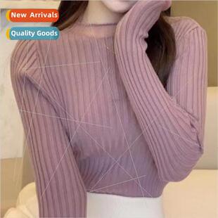 wind mesh fall neck high half gentle new winter early Women
