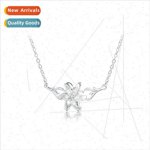 Queen Sacred lver Flower Sweater Chain Necklace Europe Ameri