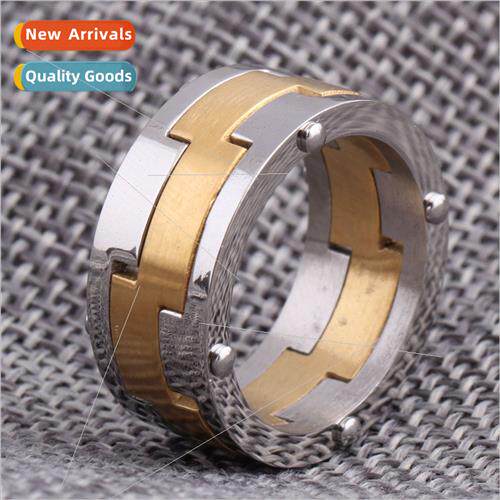 Europe two color rock rap punk stainless steel tanium steel
