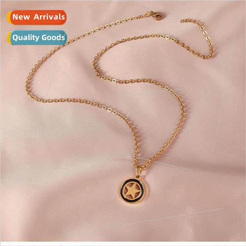 New fashion stainless steel gold-plated wh zirconia necklace