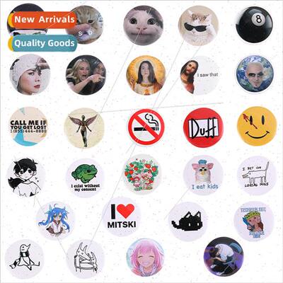 Cartoon round fun quirky avatar English letters cute cat all