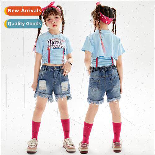 Children Jazz Dance Costume Girls Hip Hop Summer Set Dance C