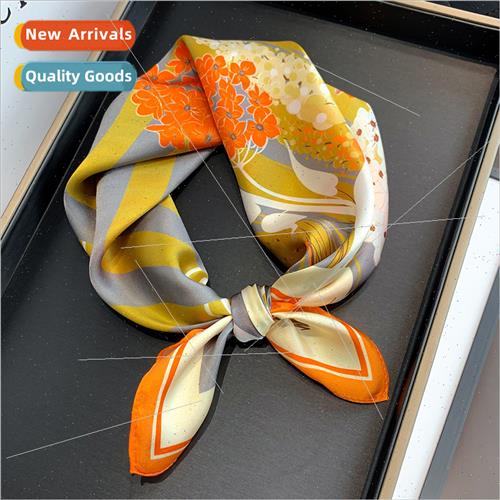 2023 new mulberry silk silk small square scarf women scarf n