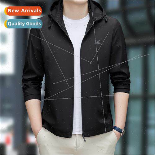 Jacket men spring fall 2023 new high-end casual hooded men c