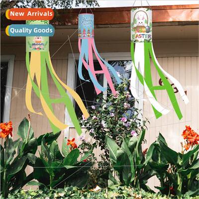 New Easter Windsock Flag Hanging Decoration Outdoor Yard Dec