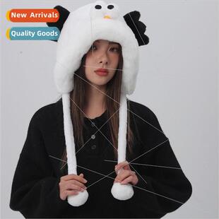 cute winte plush all scarf quirky hat fall Clown one bird