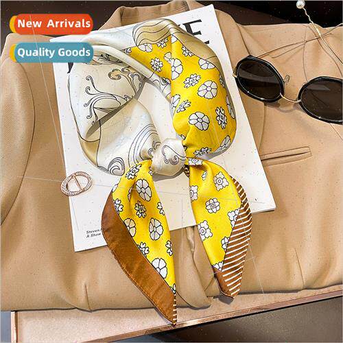 Korea  spring fall new floral fashion small square scarf wom