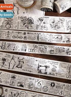 Japan paper tape black whe memories painting retro English t