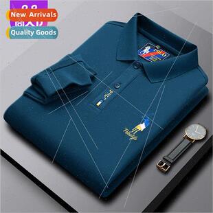 lapel end high polo Paul fall men shirt sleeved Long