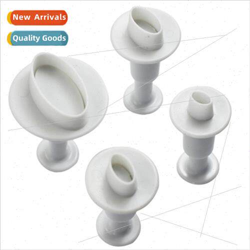 4pcs Oval Round Springm Moulds Flip Cake Moulds Baking DIY T