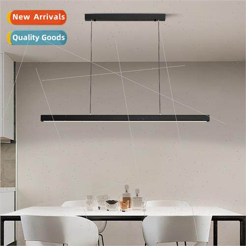 Scandinavian simple dining room monogram long chandelier mod