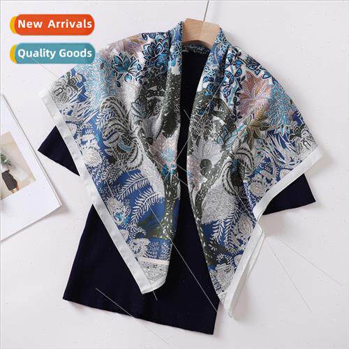 2023 New Twill lk Scarf Satin Scarf Headscarf Women Printed