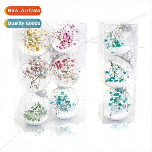8cm PET Christmas Balls Decoration Set High Transparent Plas
