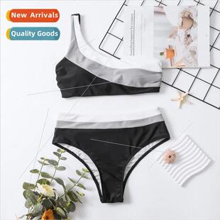 Model Nylon Womens Spl Color Swimsu Patchwork Hulu Bikini