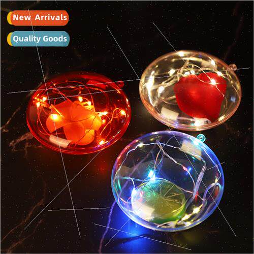 Transparent ball flat round ps christmas ball festival decor