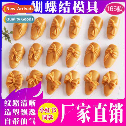 2020 new manicure bow mold small red book  half sugar 3D thr
