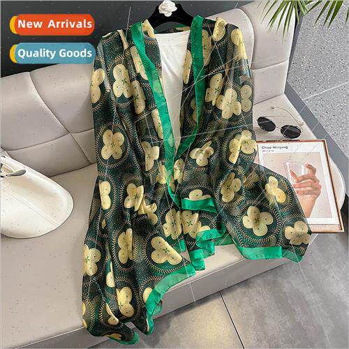 Printed silk scarf female fashion YouZou temperament summer