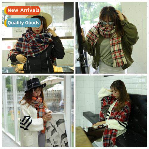 Fall winter new Korea imation cashmere double-sided bird pla