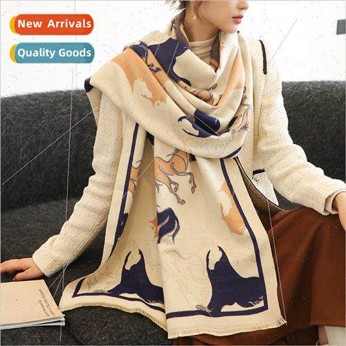 Retro winter new warm scarf female Korea  sweet imation cash